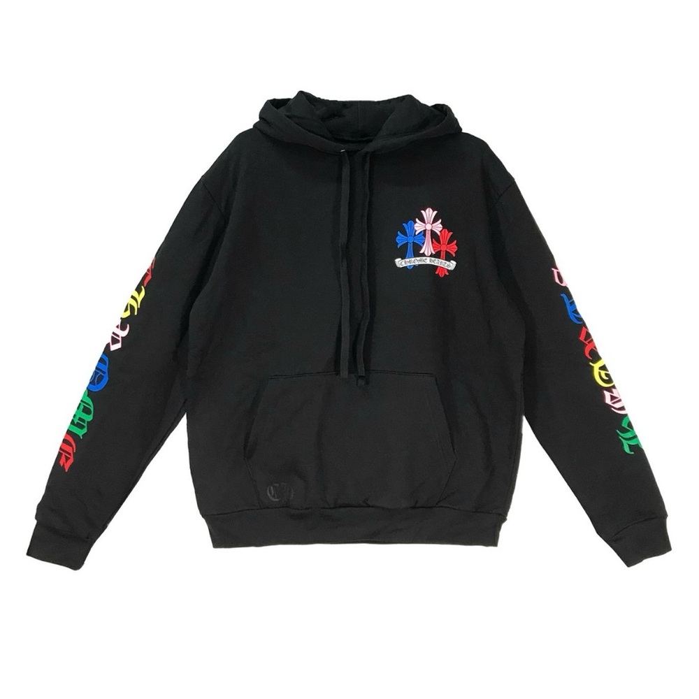 Chrome Hearts Black and Red Zip Up Sweater